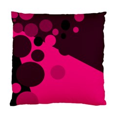 Pink Dots Standard Cushion Case (one Side) by Valentinaart