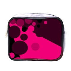 Pink Dots Mini Toiletries Bags by Valentinaart