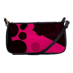 Pink Dots Shoulder Clutch Bags by Valentinaart