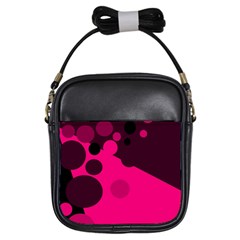 Pink Dots Girls Sling Bags by Valentinaart