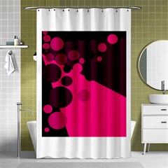 Pink Dots Shower Curtain 48  X 72  (small) 