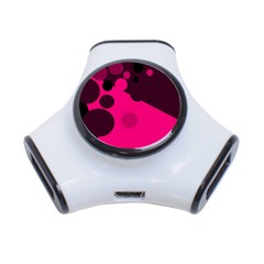 Pink Dots 3-port Usb Hub by Valentinaart