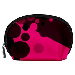 Pink Dots Accessory Pouches (large)  by Valentinaart