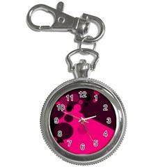 Pink Dots Key Chain Watches by Valentinaart