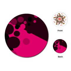 Pink Dots Playing Cards (round) 