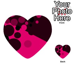 Pink Dots Multi-purpose Cards (heart)  by Valentinaart