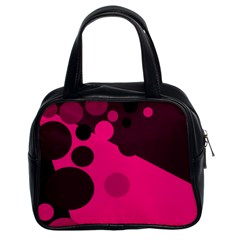 Pink Dots Classic Handbags (2 Sides) by Valentinaart