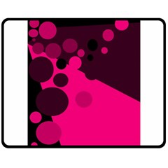 Pink Dots Fleece Blanket (medium) 