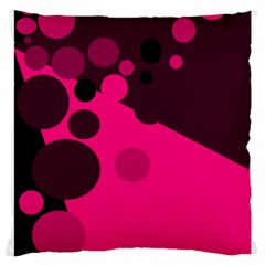 Pink Dots Large Cushion Case (one Side) by Valentinaart