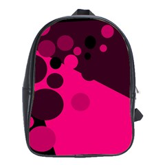 Pink Dots School Bags (xl)  by Valentinaart