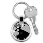 Gray decorative dots Key Chains (Round)  Front