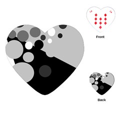 Gray Decorative Dots Playing Cards (heart)  by Valentinaart