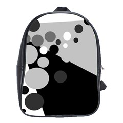 Gray Decorative Dots School Bags(large)  by Valentinaart