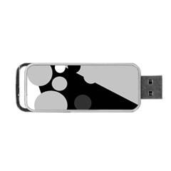 Gray Decorative Dots Portable Usb Flash (two Sides)