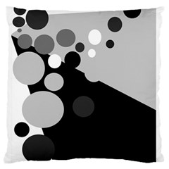 Gray Decorative Dots Standard Flano Cushion Case (two Sides) by Valentinaart