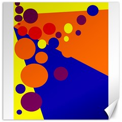 Blue And Orange Dots Canvas 20  X 20   by Valentinaart