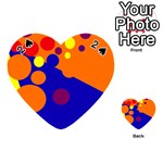 Blue and orange dots Playing Cards 54 (Heart)  Front - Spade2