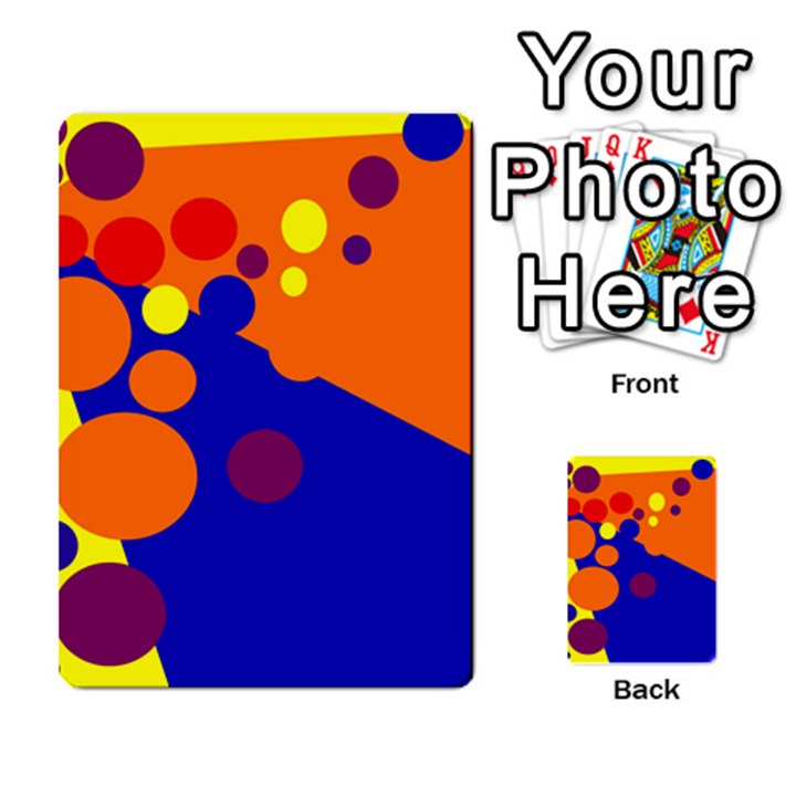 Blue and orange dots Multi-purpose Cards (Rectangle) 