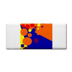 Blue And Orange Dots Hand Towel