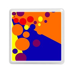 Blue And Orange Dots Memory Card Reader (square) 