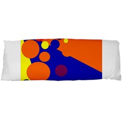 Blue And Orange Dots Body Pillow Case Dakimakura (two Sides) by Valentinaart