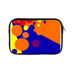 Blue And Orange Dots Apple Ipad Mini Zipper Cases by Valentinaart