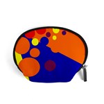 Blue and orange dots Accessory Pouches (Small)  Front