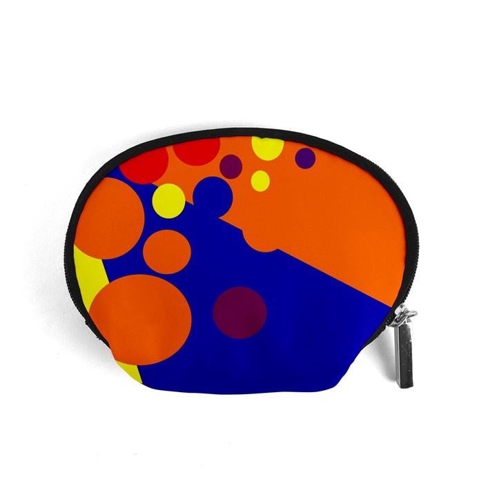 Blue and orange dots Accessory Pouches (Small) 