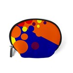 Blue and orange dots Accessory Pouches (Small)  Back