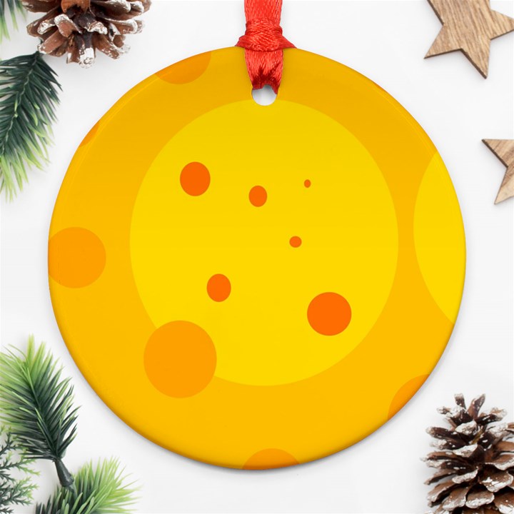 Abstract sun Round Ornament (Two Sides) 