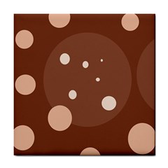 Brown Abstract Design Tile Coasters by Valentinaart