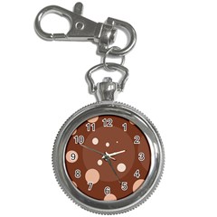 Brown Abstract Design Key Chain Watches by Valentinaart