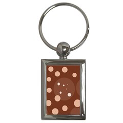 Brown Abstract Design Key Chains (rectangle)  by Valentinaart