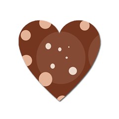 Brown Abstract Design Heart Magnet by Valentinaart