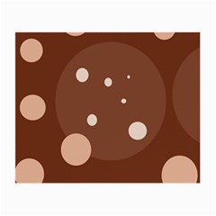 Brown Abstract Design Small Glasses Cloth by Valentinaart