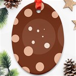 Brown abstract design Oval Ornament (Two Sides) Front