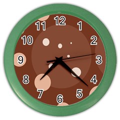 Brown Abstract Design Color Wall Clocks by Valentinaart