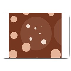 Brown Abstract Design Large Doormat  by Valentinaart