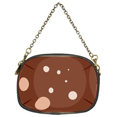 Brown Abstract Design Chain Purses (two Sides)  by Valentinaart