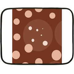 Brown Abstract Design Fleece Blanket (mini) by Valentinaart