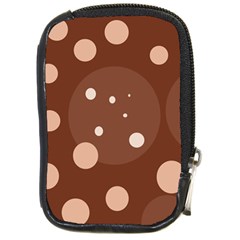 Brown Abstract Design Compact Camera Cases by Valentinaart