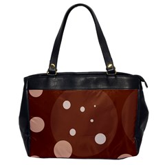 Brown Abstract Design Office Handbags by Valentinaart