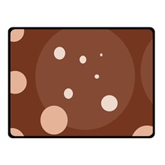 Brown Abstract Design Fleece Blanket (small)