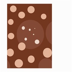 Brown Abstract Design Small Garden Flag (two Sides) by Valentinaart