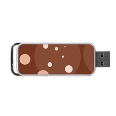 Brown Abstract Design Portable Usb Flash (one Side)