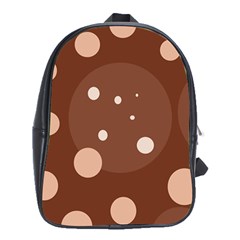 Brown Abstract Design School Bags (xl)  by Valentinaart