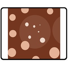 Brown Abstract Design Double Sided Fleece Blanket (medium) 