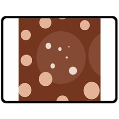 Brown Abstract Design Double Sided Fleece Blanket (large) 