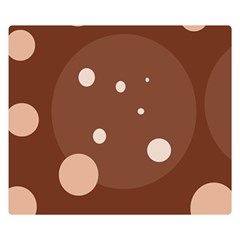 Brown Abstract Design Double Sided Flano Blanket (small) 