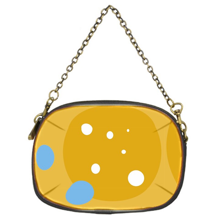 Blue and yellow moon Chain Purses (One Side) 